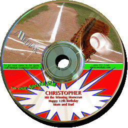 Personalized Sport Broadcast CD For Children - Baseball